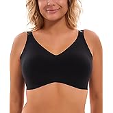 Redgray Women's Minimizer Bra Wireless Full Coverage Seamless Comfort Plus Size No Underwire Everyday T-Shirt Jelly Bra