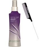 All Nutrient Spray Gel, Natural Styler, Flexible Hold Hair Spray (w/Sleek Comb) Hairspray UV+ Color Protection, 100% Vegan (8.4 OZ / 250 ML)