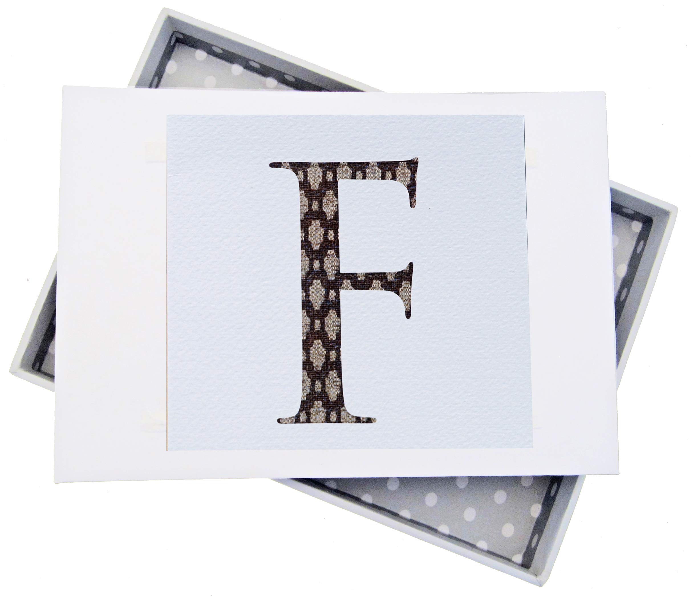 White Cotton Cards Alphabetics, Mini Photo Album, Initial F, White Board, Multi-Colour, 12.5 x 17.5 x 2.5 cm