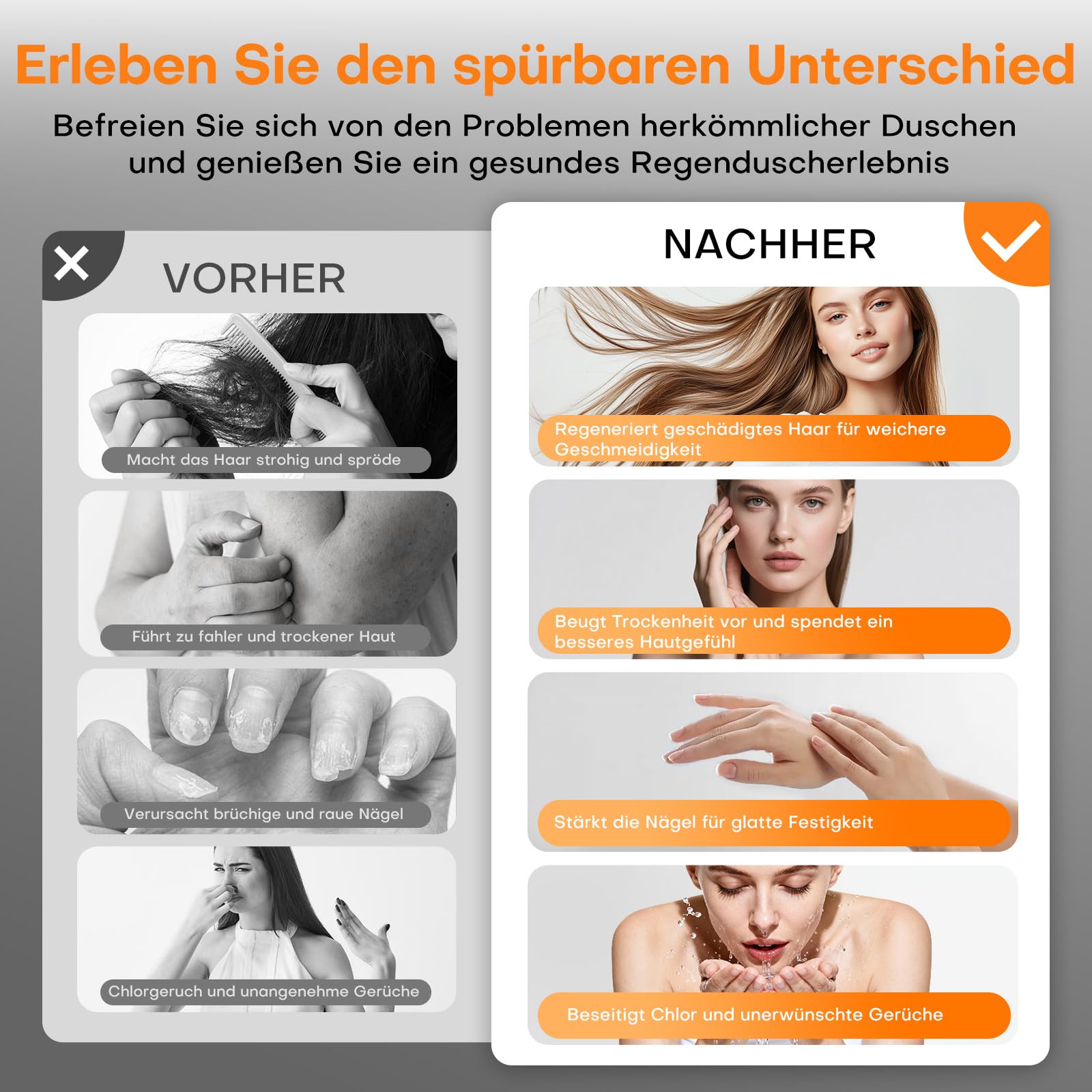 FEELSO Hochdruck-Duschkopf mit 15-Schicht-Filter und Anti-Verstopfungsdüsen 9