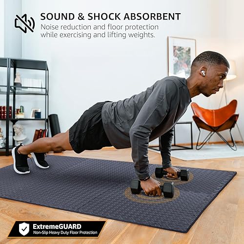 Yoga Mat Workout Padded Floor 12 Pack, 48 SQFT 24