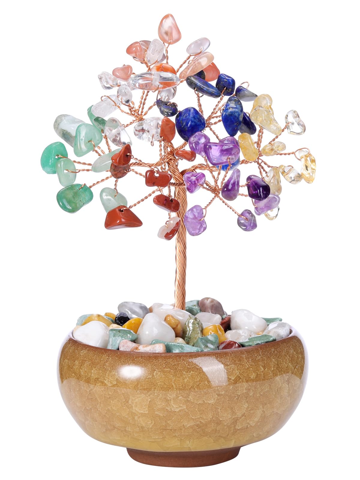 JSDDE 7 Chakra Crystal Reiki Healing Crystals Stone Money Tree Gifts