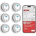 X-Sense Smart Smoke Detector Carbon Monoxide Detector Combo with Replaceable Battery, Wi-Fi Smoke and Carbon Monoxide Detector with Real-Time App Notifications, SC07-WX, 6-Pack