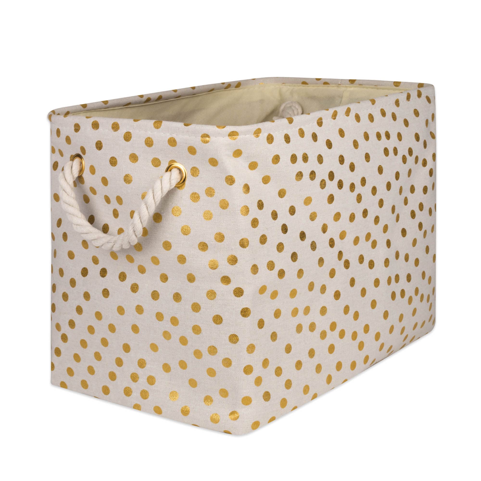 DII Polyester Storage Bin, Gold Metallic Collection
