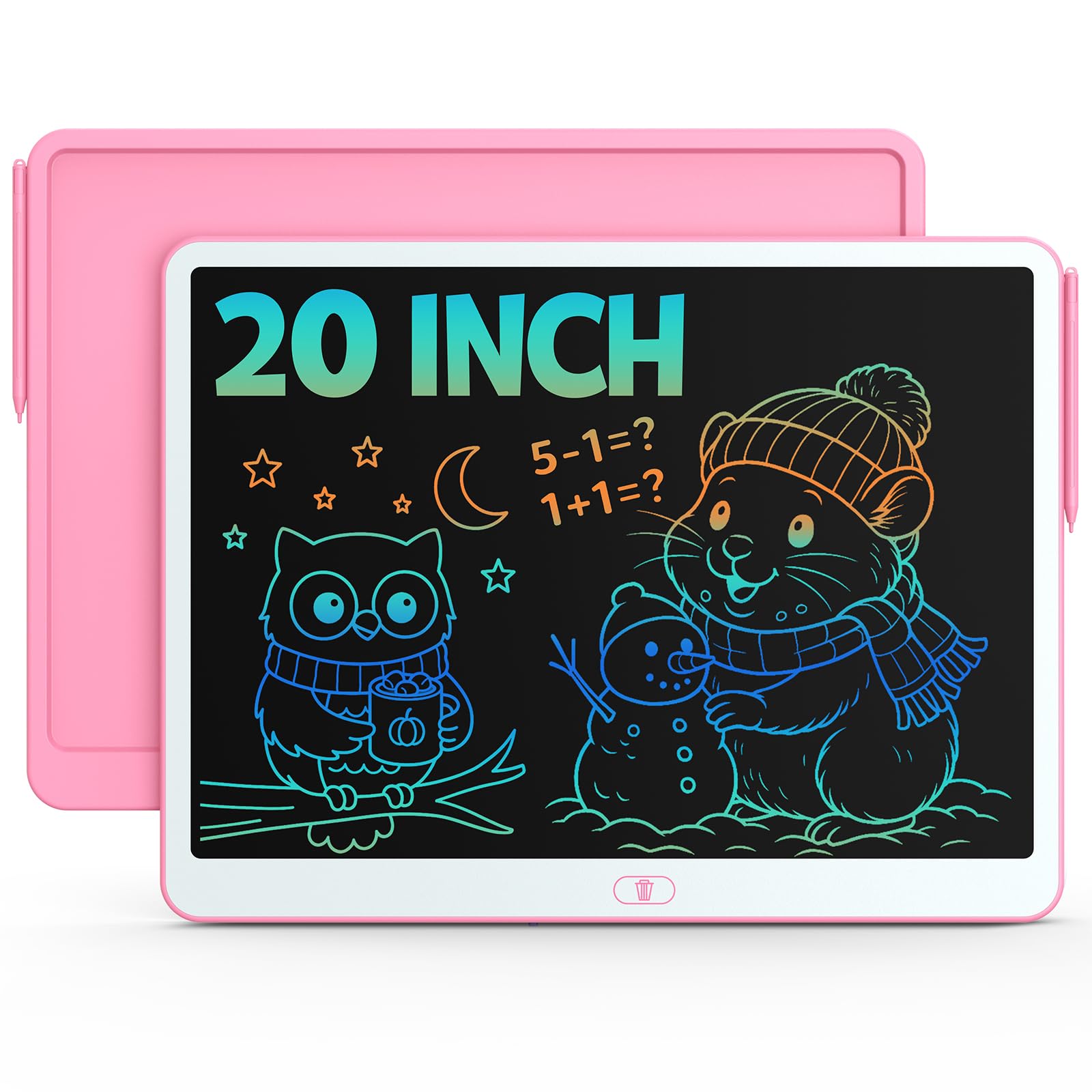 Bravokids 20 Inch LCD Writing Tablet for 3-8 Year Olds - Electronic Drawing Pad and Doodle Board as Educational Birthday Gifts for Girls and Boys (Pink) Image