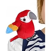 Roicaholy Shoulder Plush Parrot Magnet, Magnetic Shoulder Parrot, Bird Stuffed Animal Pirate Costume Accessories Cosplay Prop for Halloween