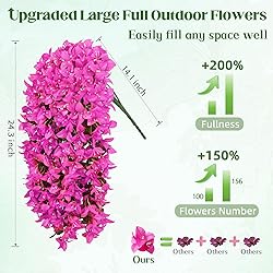 Siyaluens 2Pcs UV Resistant Artificial Flowers for