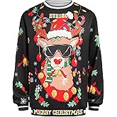 Regenboog Ugly Christmas Sweatshirt for Men Women, 3D Funny Crewneck Pullover Sweatshirt for Xmas Holiday
