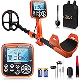 DD90 Dual D Coil Metal Detector, IP68 Waterproof, LCD Backlight | Adult Professional Gold &amp; Silver Detector Set, for Beaches/Rivers