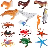 Nabance Mini Sea Animals Set 38PCS Realistic Ocean Life Figures Educational Toy view 7