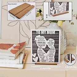 Love Mom Plaque for Mother’s Day, Mama Gift from