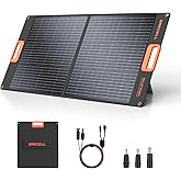 GRECELL 100W Portable Solar Panel for Power Station Generator, 20V Foldable Solar Cell Solar Charger with High-Efficiency Battery Charger for Outdoor Camping Van RV Trip