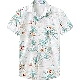 KYKU Hawaiian Shirt for Men: Beach Vacation Summer Short Sleeve Button Down Mens Shirts Casual Stylish