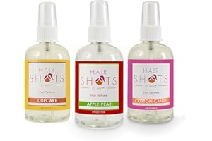HAIR SHOTS BY AMY Hair Shots Heat Activated Hair Fragrance Sweeten Your Locks Bundle 3 Items: Cupcake, Apple Pear, Cotton Candy