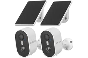 ARCCTV Security Camera Wireless Outdoor, 4MP Recharge Battery Powered WiFi Camera with Solar Panel, Motion Detection, Color Night Vision, 2-Way-Audio, 2.4G/5G Dual Band WiFi (2 Pack)