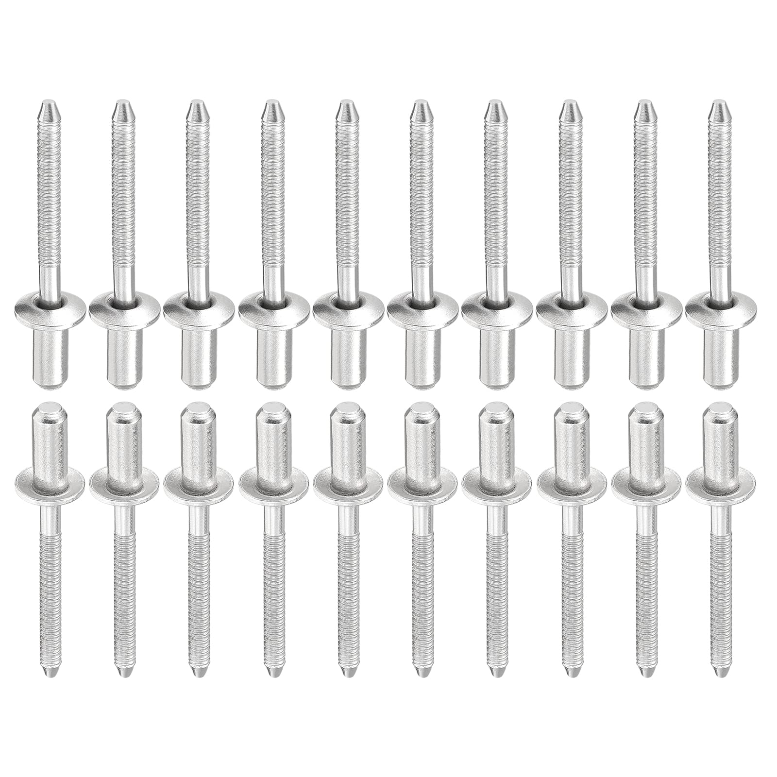 DTGN 4.8mm x 11mm (DXL) Blind Rivets - 25Pack - Good for Machinery Joining - 304 Stainless Steel Dome Closed End Rivet
