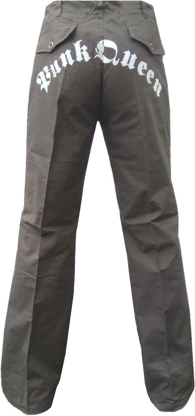 Sandi New Ladies Punk Queen Combats Cargo Military Boyfriend Trousers