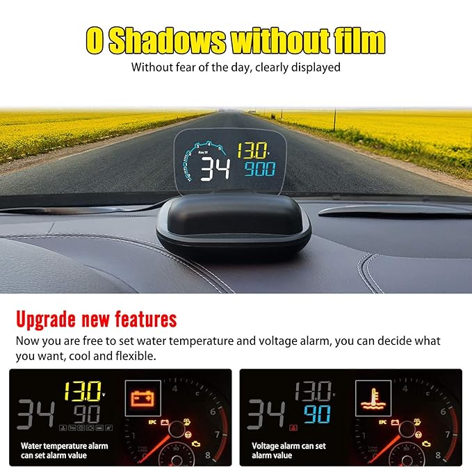 Coche HUD Head-up Display Parabrisas Proyector OBD2 4 pulgadas ...