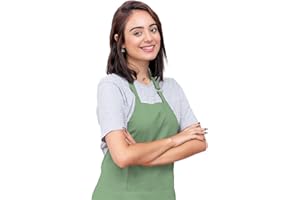 CALICOT Kitchen Apron for Men Women|Adjustable with Pocket Cloth Apron|Baking Banquet Cafe Chef Apron|Thanksgiving Christmas BBQ Gift