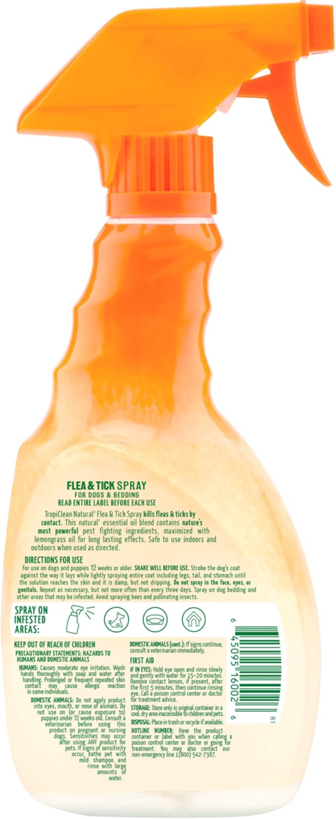 tropiclean flea and tick spray