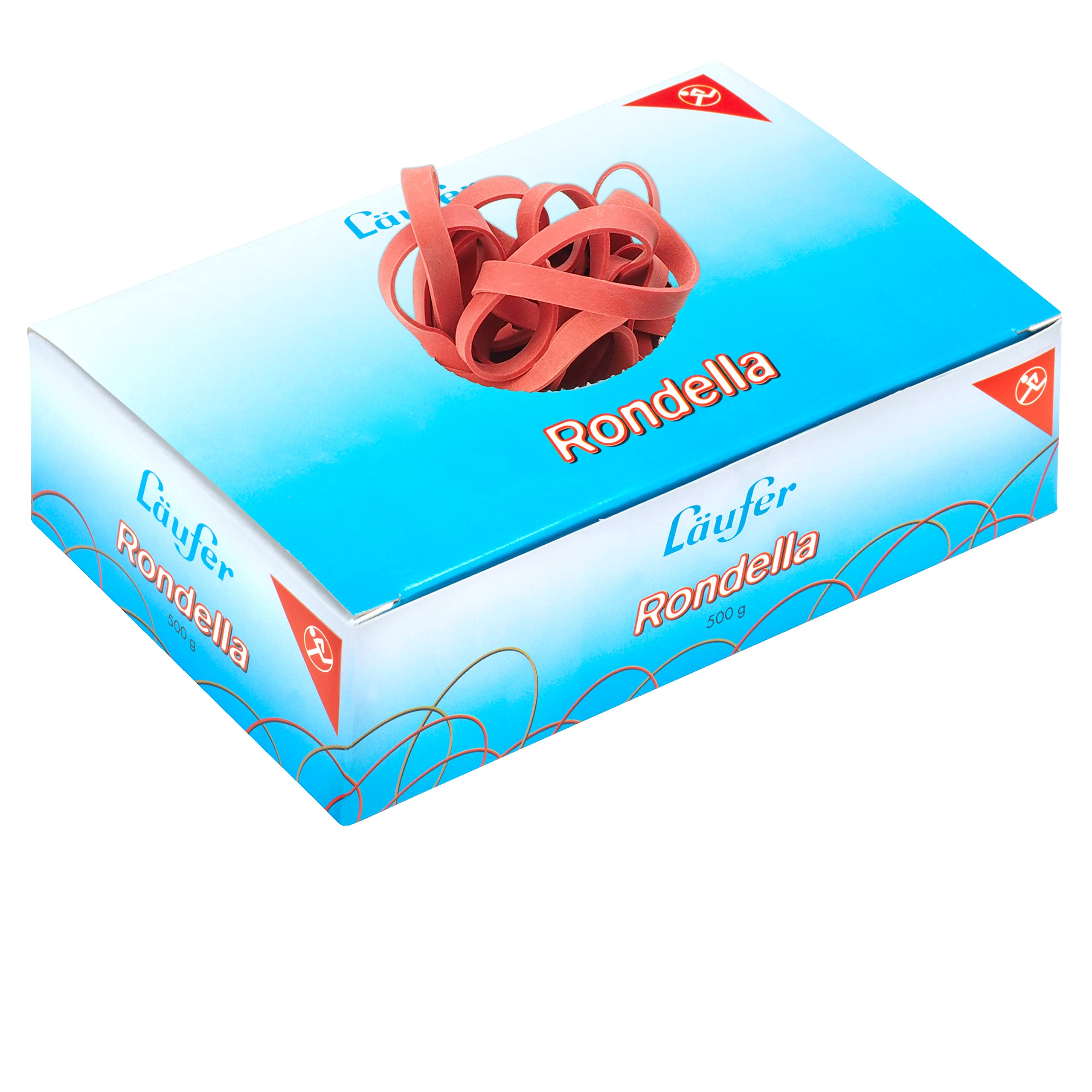 Läufer Rondella Rubber Bands 500 g Box 200x6 mm/125 mm Ø red