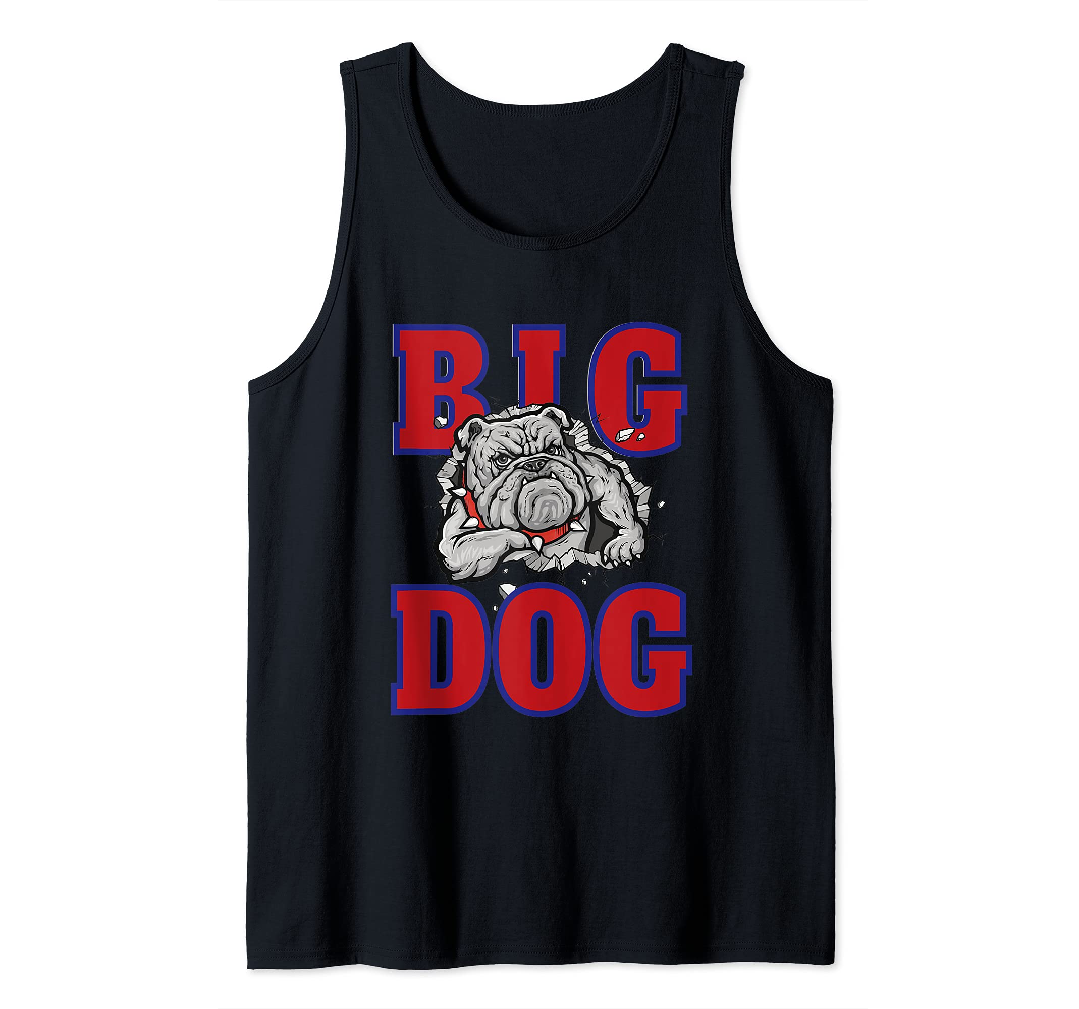 Big Dog Colorful Comic Dog Illustration Novelty Art Design Tank Top