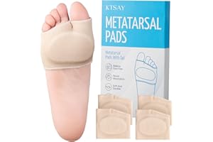 KTSAY 2 Pairs Metatarsal Pads with Gel Pad for Women and Men, Foot Pads for Ball Pain Relief, Morton's Neuroma, Metatarsalgia Support
