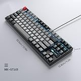 MageGee 75% Mechanical Keyboard Blue Switch 87 Keys TKL Backlit Grey/Black view 9