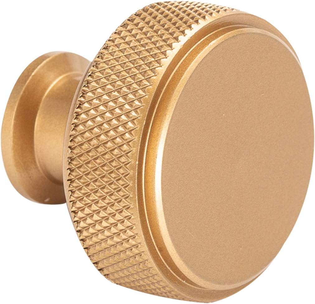 10 Pack Knurling Kitchen Knobs, Round Desk Drawer Handles