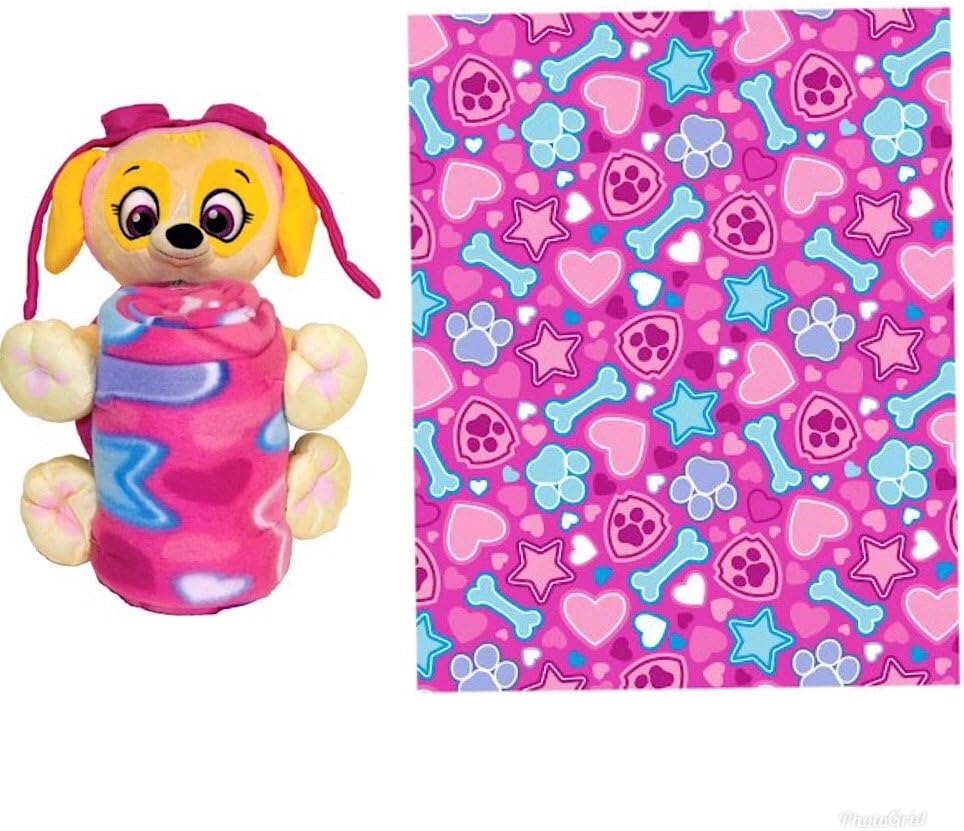 Paw Patrol Girls Skye Character Pillow and Throw Blanket Set
