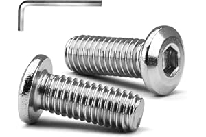 M5 x 20mm 10 PCS Flat Head Hex Socket Cap Screws Bolt, Furniture Bolts, 304 Stainless Steel 18-8, Full Thread (with Hex Spann