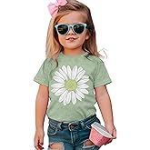 AG AGUU Sunflower Shirts for Toddler Baby Girl Cute Summer T-Shirt Floral Graphic Short Sleeve Tees Tops Casual Clothes