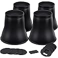 ANNKUT Bed Risers 6 Inch Heavy Duty, Round Furniture Risers for Bed Desk Table Sofa Couch，Bed Lifts Risers, Support up to 6000 Lbs(4 Pack Black)