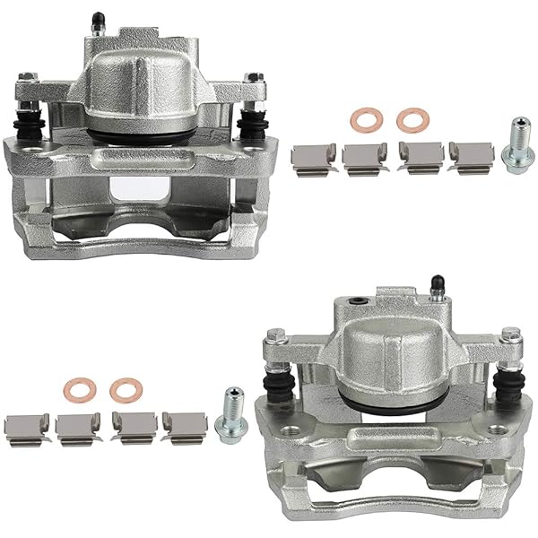 CCIYU FRONT LEFT & RIGHT BRAKE CALIPERS WITH BRACKET 18B5045 18B5044 FOR CHRYSLER 2008-2012 FOR DODGE 2007-2016 FOR JEEP 2007-2012 FOR RAM 2012 FOR VOLKSWAGEN 2009-2012 (2PCS)