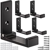 ZEYU Folding Coat Hooks, 5Pcs Wall Hooks for Hanging Coat Towel Hooks Hardware Heavy Duty Aluminum Alloy Headphone Holder No Rust Wall Mounted with Screws for Bags Fitness Equipment