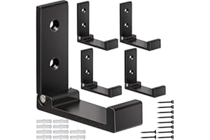 ZEYU Folding Coat Hooks, 5Pcs Wall Hooks for Hanging Coat Towel Hooks Hardware Heavy Duty Aluminum Alloy Headphone Holder No Rust Wall Mounted with Screws for Bags Fitness Equipment