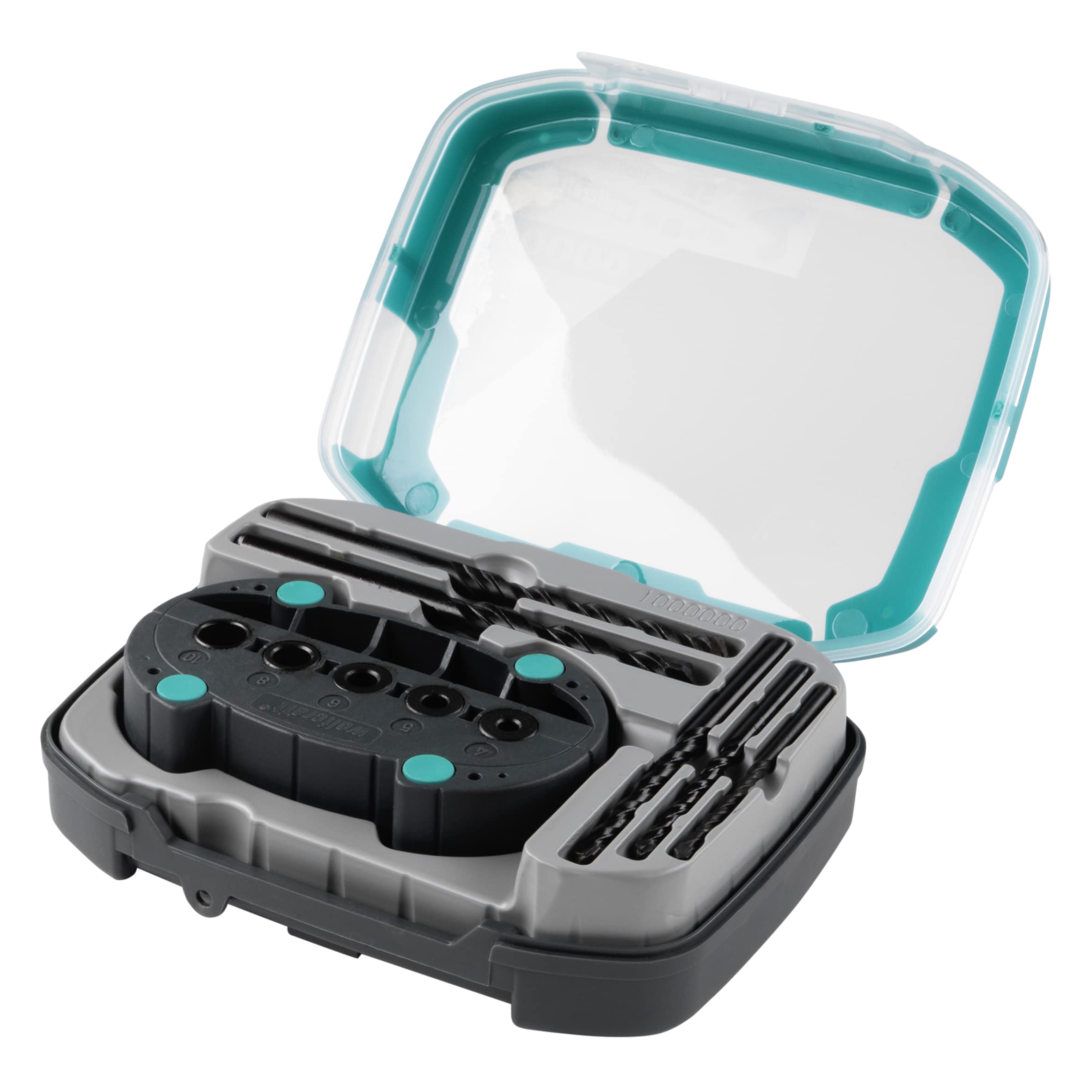 wolfcraft Universal Drill Set with Drilling Aid 6 Pcs. I 1000000 I The Practical Entry-Level Set for Drilling Vertical Holes