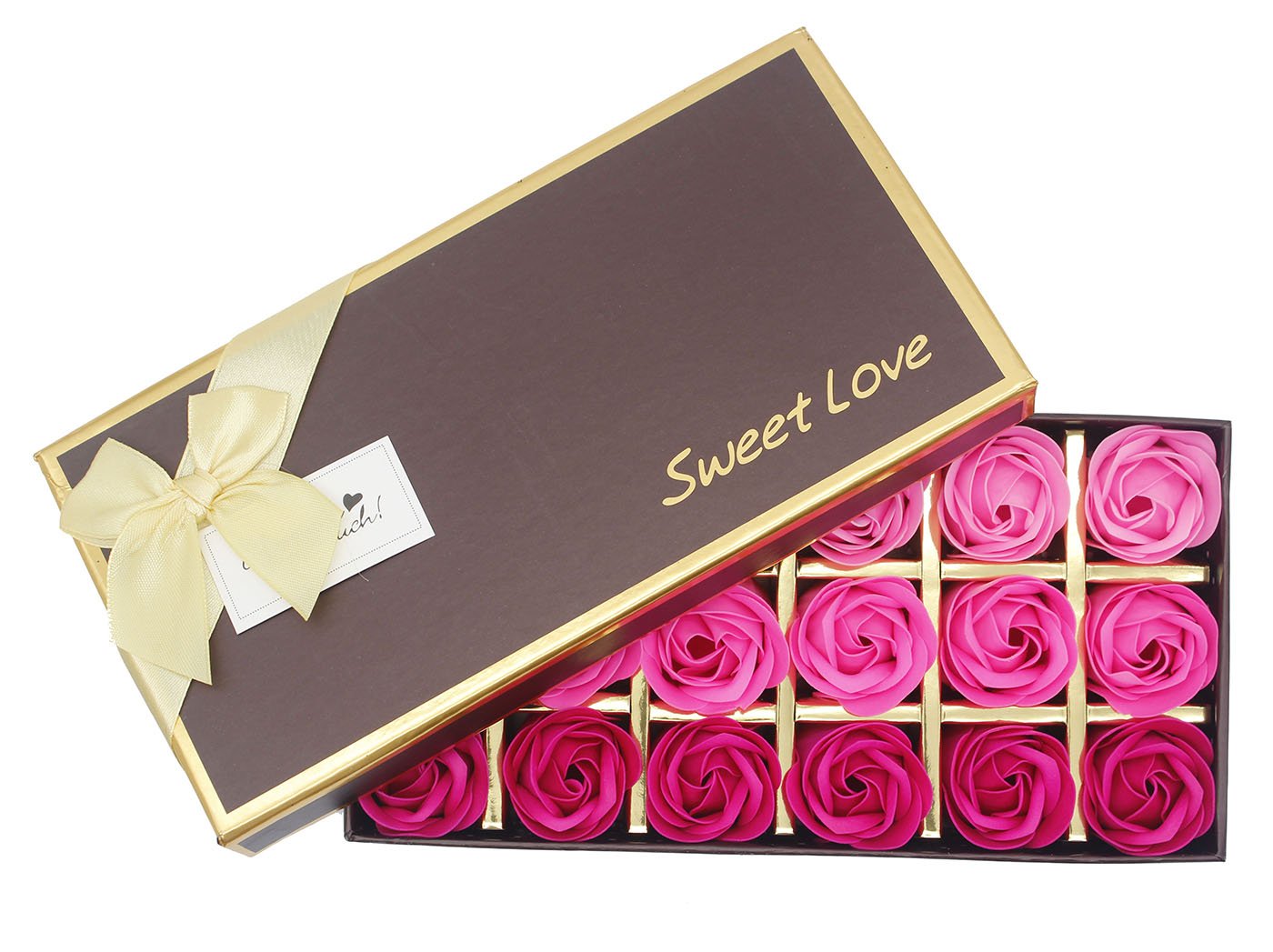 Bath Soap Rose Flower Floral Scented Soap Rose Petals Body Soap in Gift Box for Valentine's Day Anniversary Mother's Day Birthday (18 Pcs/Box Gradient Pink) : Beauty