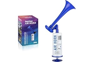 Air Horn for Safety, Loud HandHeld Air Horn for Boats Events Camping Reusable, Sports Pump Horn Loud Noise Maker for Boating Sports Events Birthday Party BANHAO