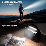 Mesqool 12000mAh Portable Wind Up Radio with Phone Charger Solar AM/FM/SW view 6