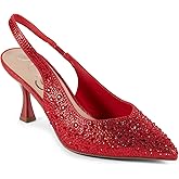 Sugar Women’s Slingback Kitten Heels – Pointed Toe Dress Shoes with Pearl or Bow Detail, Low Heels for Parties, Weddings, or Evening Wear