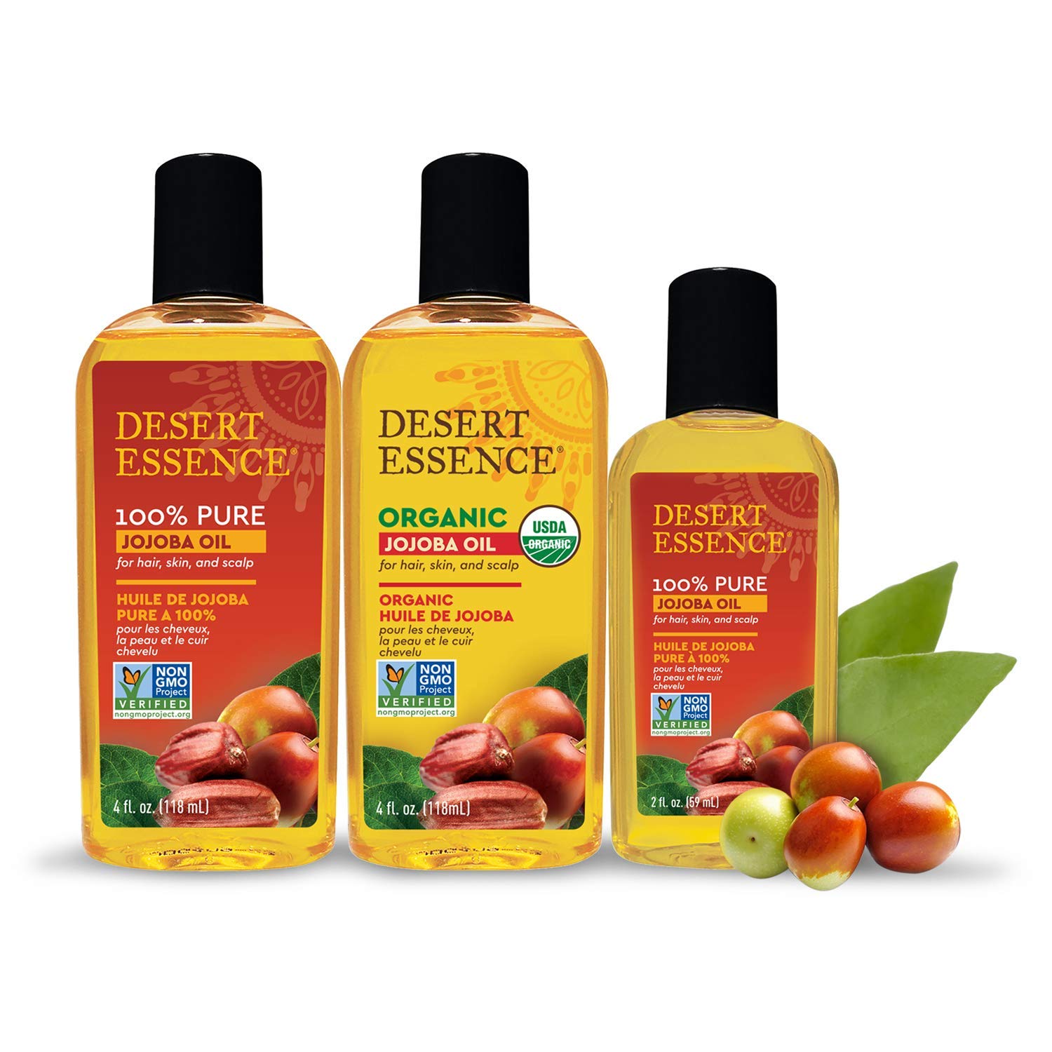 Desert Essence 100 Pure Jojoba Oil 4 Fl Oz Pack of 2 Haircare