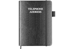 Getvow Telephone and Address Book with Tabs 4.5 x 6 Address Book Hardcover with Birthday, Address, Phone Numbers, Websites Password. Address Notebook for Home or Office, Black