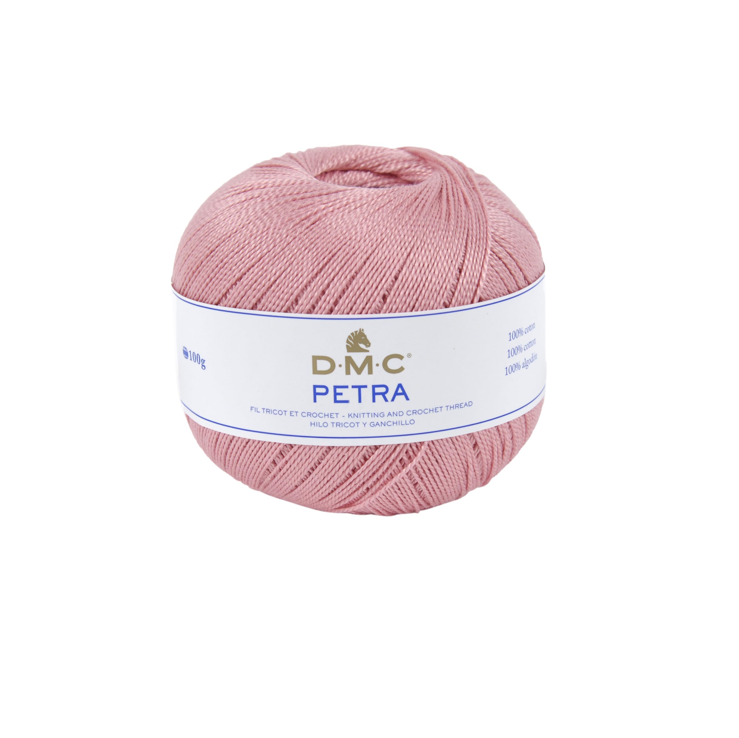 DMC Petra Yarn, 100% Cotton, Pink (53326), Size 5