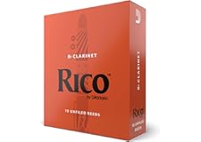 D’Addario Woodwinds - Rico Bb Clarinet Reeds - Reeds for Bb Clarinet - Crafted for Beginners, Students, Educators - Strength 