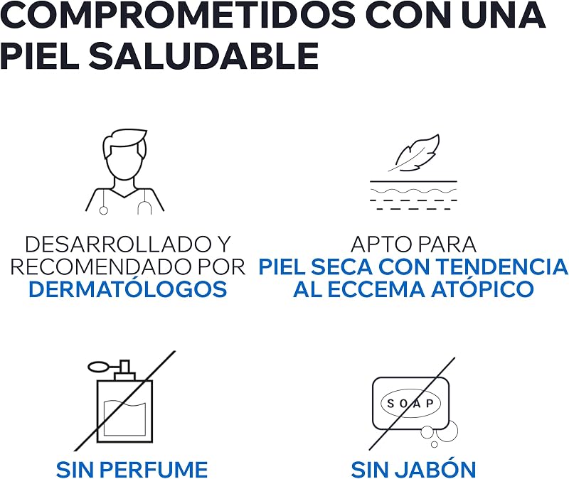 Xemose C8+ Gel de Ducha Para Piel Seca, Con Tendencia Atópica - Calma Para un Confort Duradero - Gel en Aceite Espumoso, Suave y Nutritivo - Cara y Cuerpo - Sin Perfume y Jabón - pH Fisiológico — foto 5 de 8