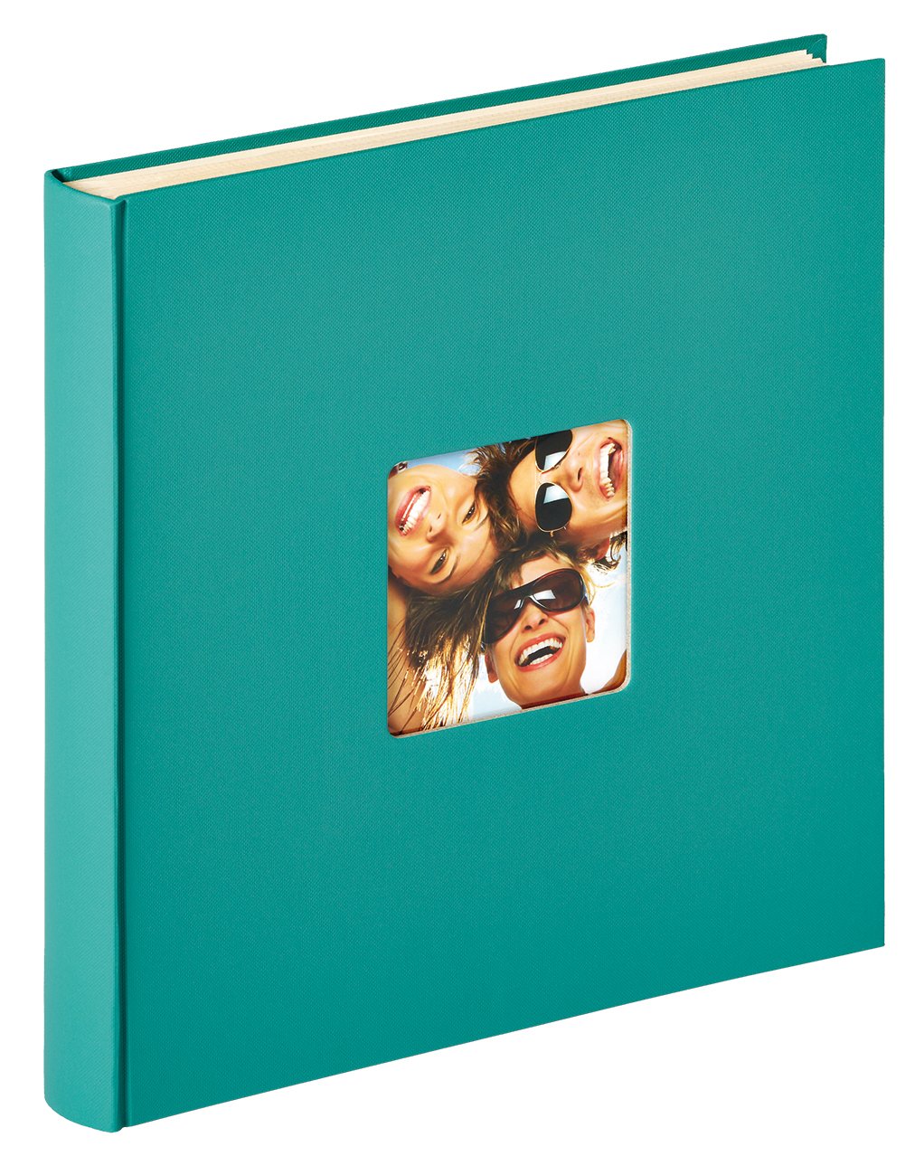 walther Design Photo Album Petrol Green 33 x 34 cm self-Adhesive Album with Punched Cover, Fun SK-110-K