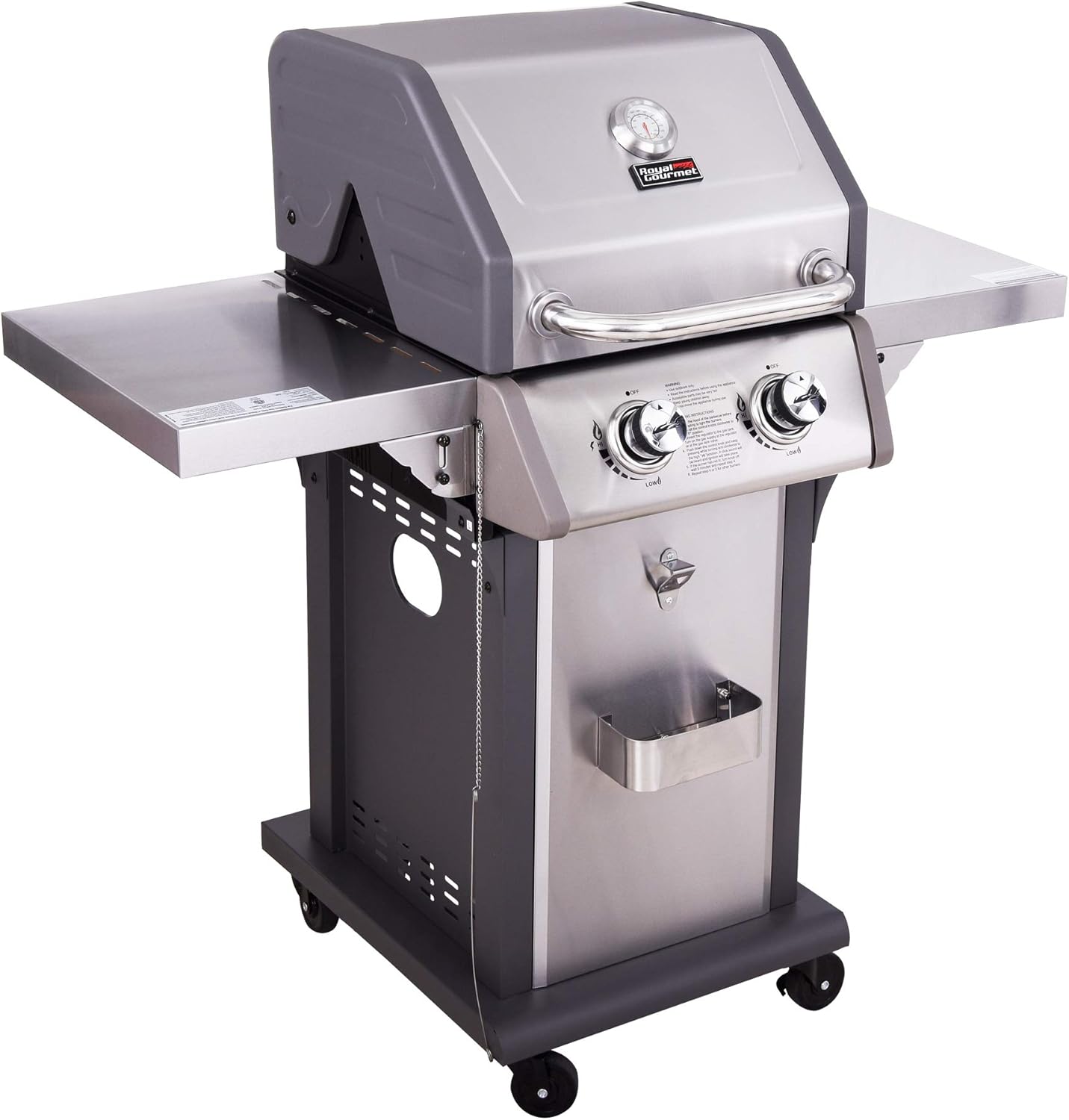 review Royal Gourmet 2-Burner Patio Propane Gas Grill (Stainless Steel)