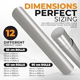 vgoltd Gloss Self-Adhesive Vinyl Wrap 30x100 cm Silver Furniture Sticker view 3