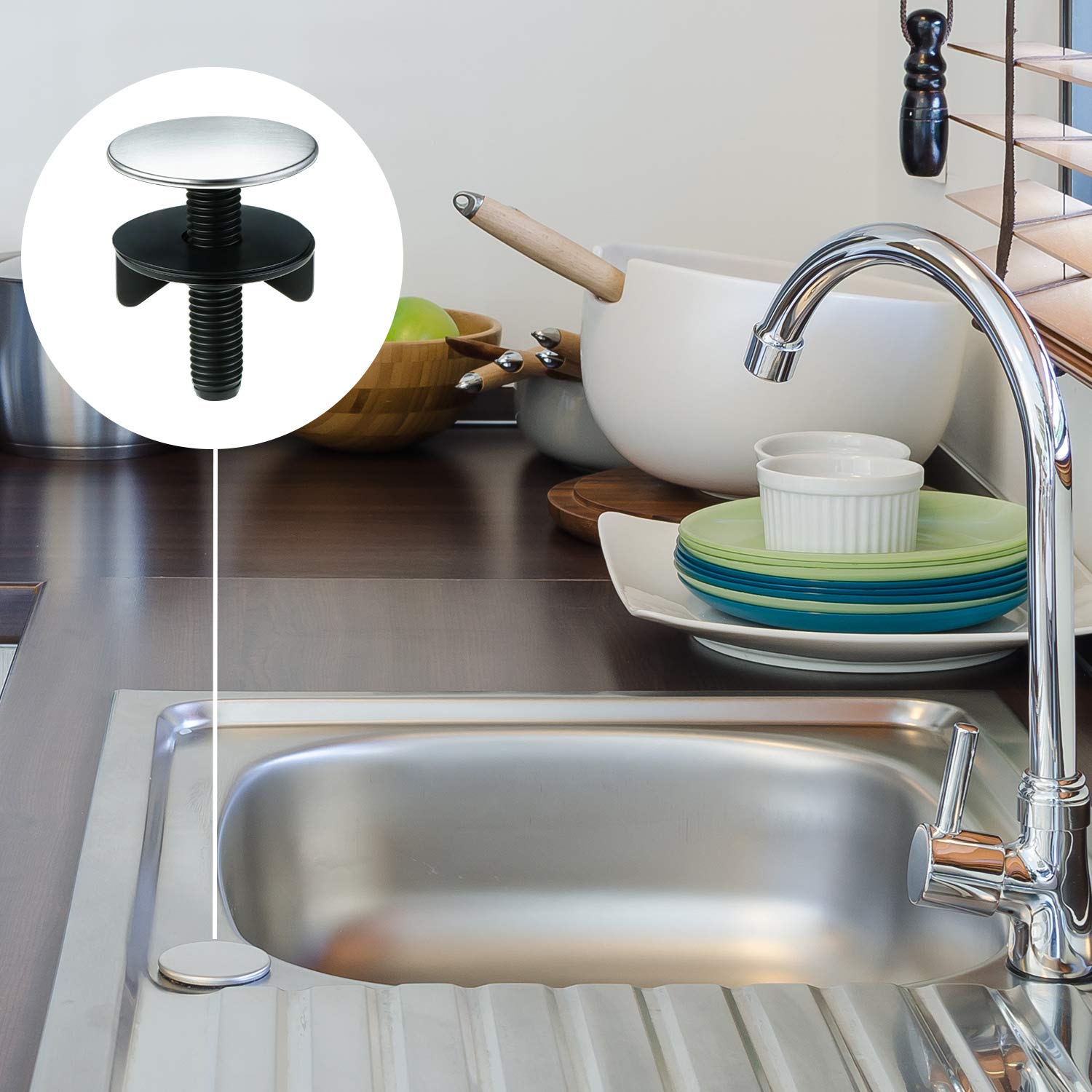 Copri Lavandino Acciaio - Lv6022 Top Lavello In Acciaio Inox Aisi 304